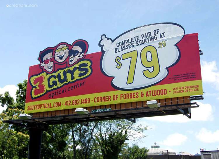 3 Guys Optical Billboard Design