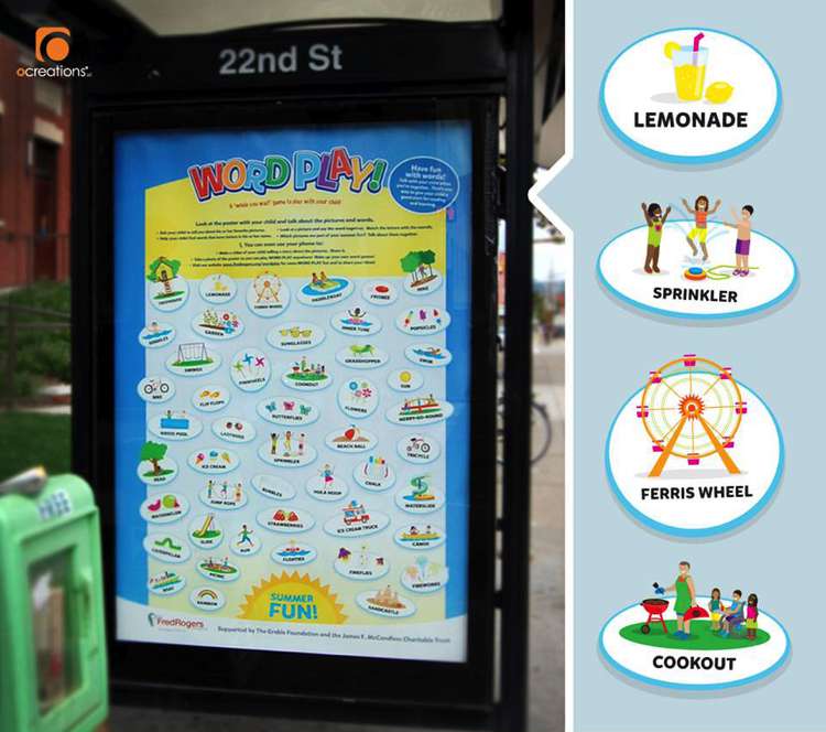 ocreations fred rogers company word paly transit shelter