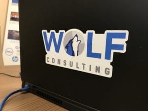 Wolf Consulting computer decal