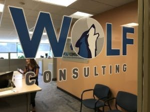 Wolf Consulting office window