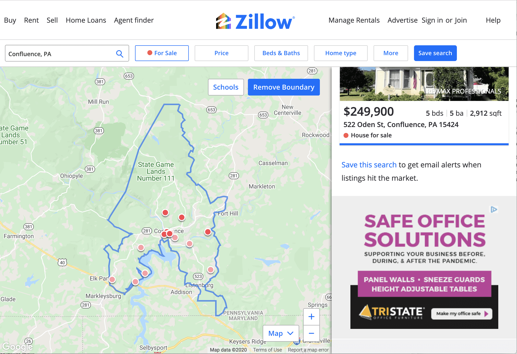 tristate office furniture safe office solutions ad on website