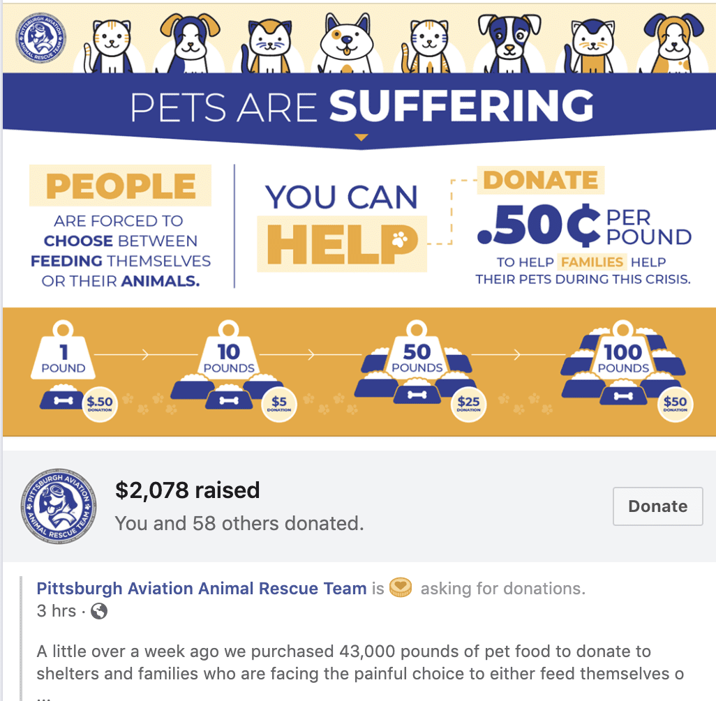 PAART donations social media graphic