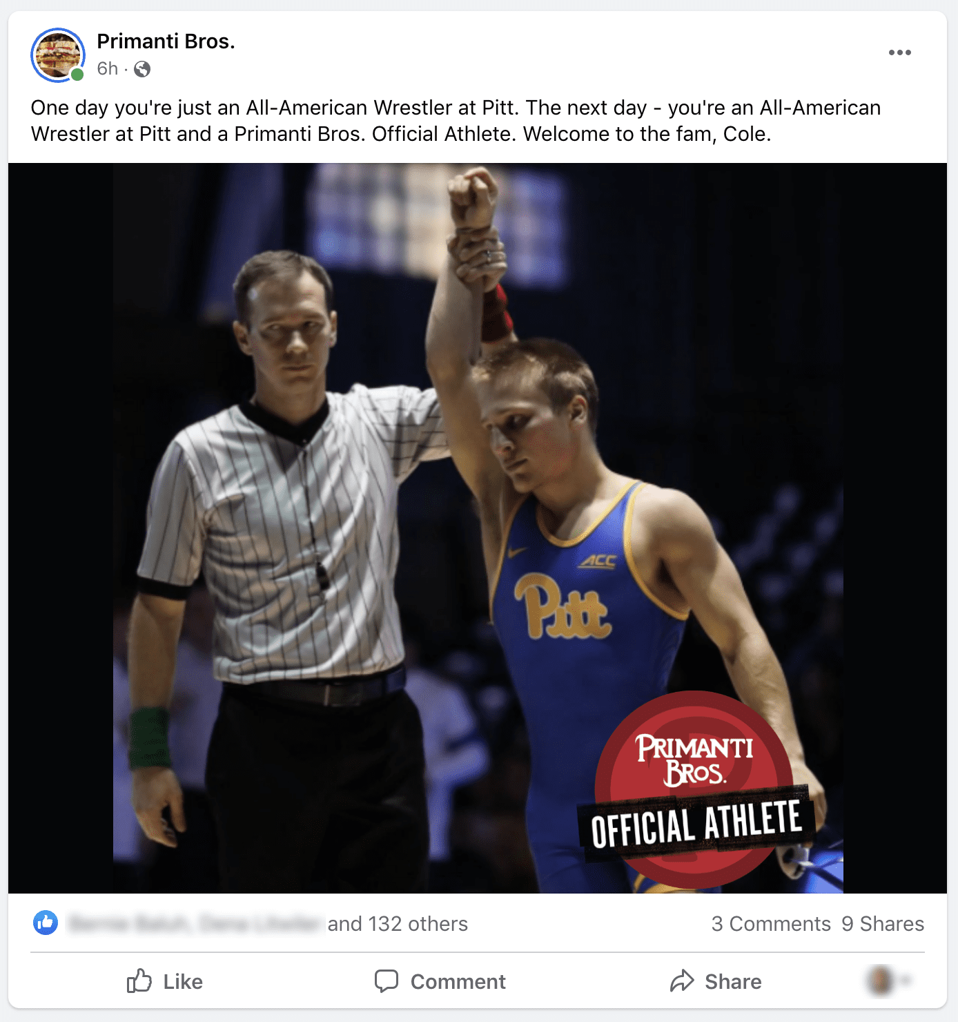 ocreations-pittsburgh-digital-marketing-primanti-bros-official-athlete-featured-social-post Primanti Bros. Official Athlete Program
