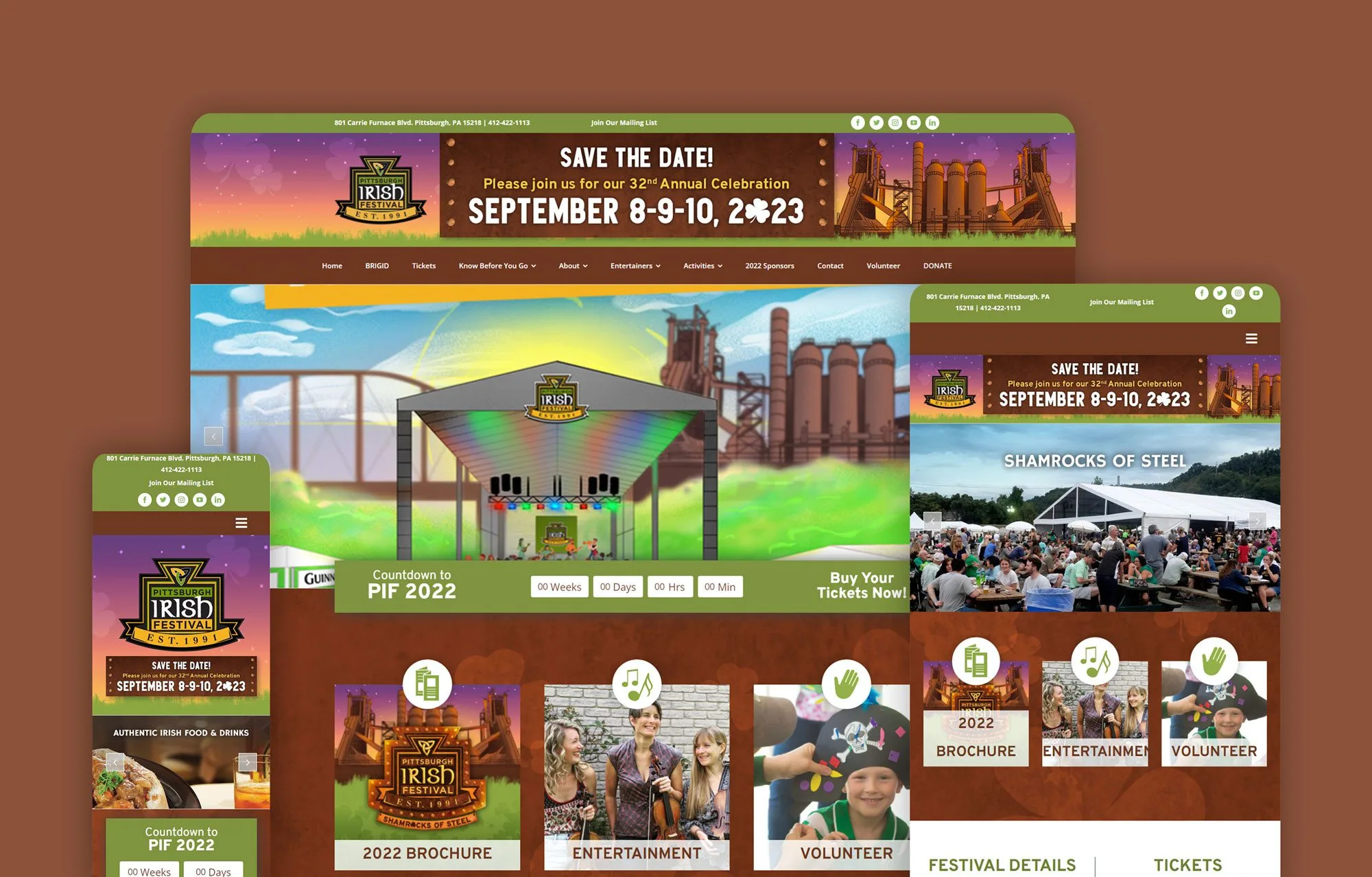 Prizum Web Development Pittsburgh Irish Festival