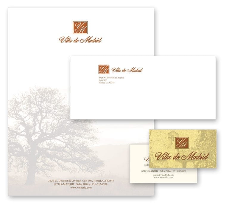 villa branding package logo